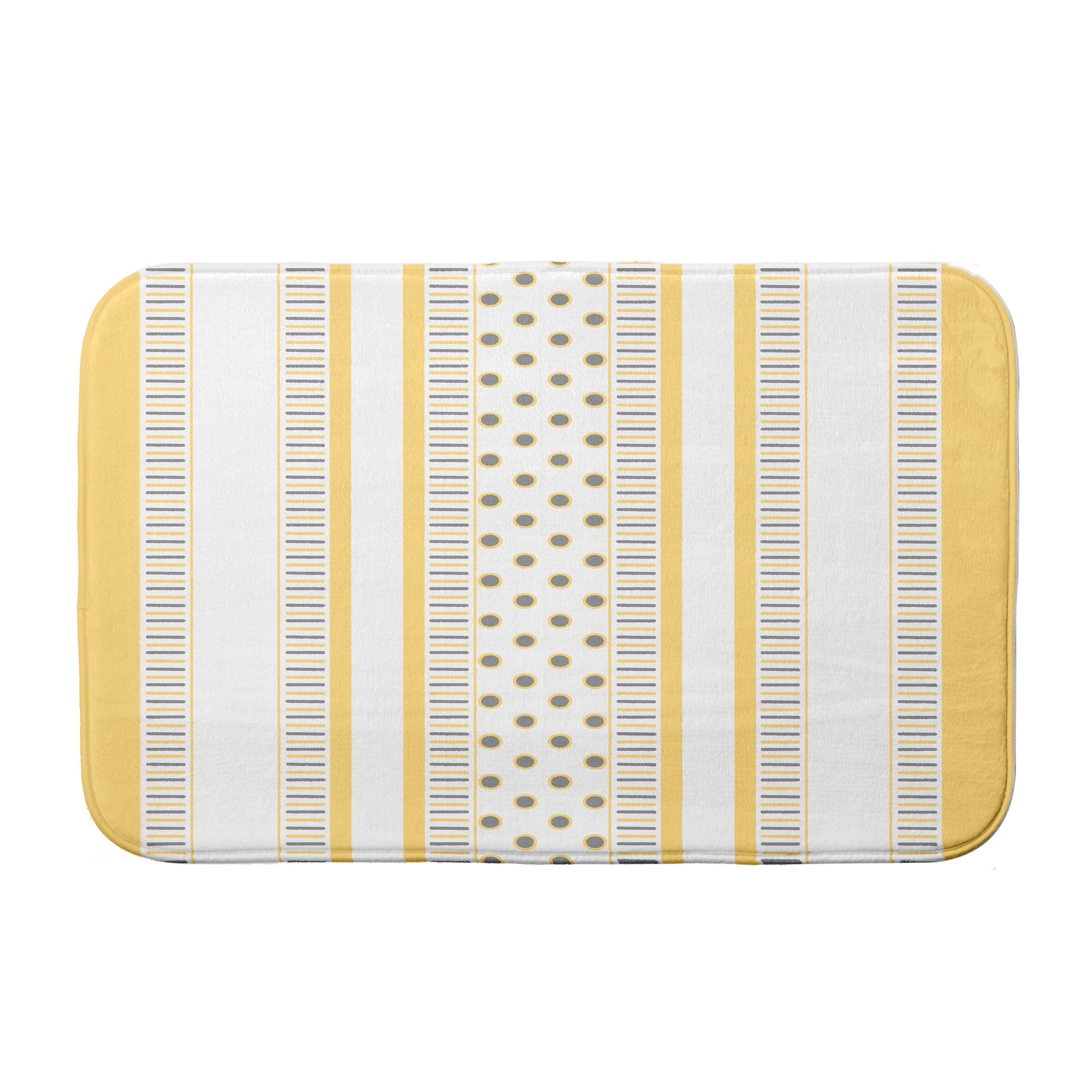 Simply Daisy 24" x 17" Plush Microfiber Blue Comb Dot Bath Mat
