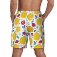 thumbnail image 4 of Goofa Strawberry Lemon Printed Men's Swim Trunks Board Shorts Quick Dry Mens Swimming Trunks with Compression Liner,Breathable Fit Hawaii Beach Shorts-Medium, 4 of 9