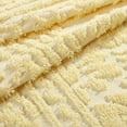 thumbnail image 2 of Collections Etc Luxurious Medallion Chenille Fringe Border Bedspread Yellow - King, 2 of 5