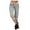 Gray womens sets, variant on Wenini Pants for Women Summer Calf-Length Pants Solid Fashion Loose Drawstring Pocket Legging Pants Gray l