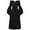 Black, variant on FYEGRE 2024 Halloween Gothic Style Retro One Shoulder Sleeves and Waist for Themed Events Red XXL