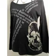 thumbnail image 3 of Harajuku T Shirts Women Skull Print Slash Neck Y2k Tops Fashion Gothic 2000s Vintage Tees Streetwear Punk Letter Black Tshirts, 3 of 17