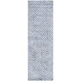 thumbnail image 3 of Safavieh Soho 6' Round Hand Tufted Wool Rug in Ivory and Navy, 3 of 9