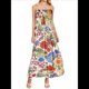 thumbnail image 3 of Vestido Maxi Floral para Mujer, Sin Mangas, Espalda Descubierta, Corte A, , Fluido, con Espalda Hueca y Tirantes Finos Verde L, 3 of 7