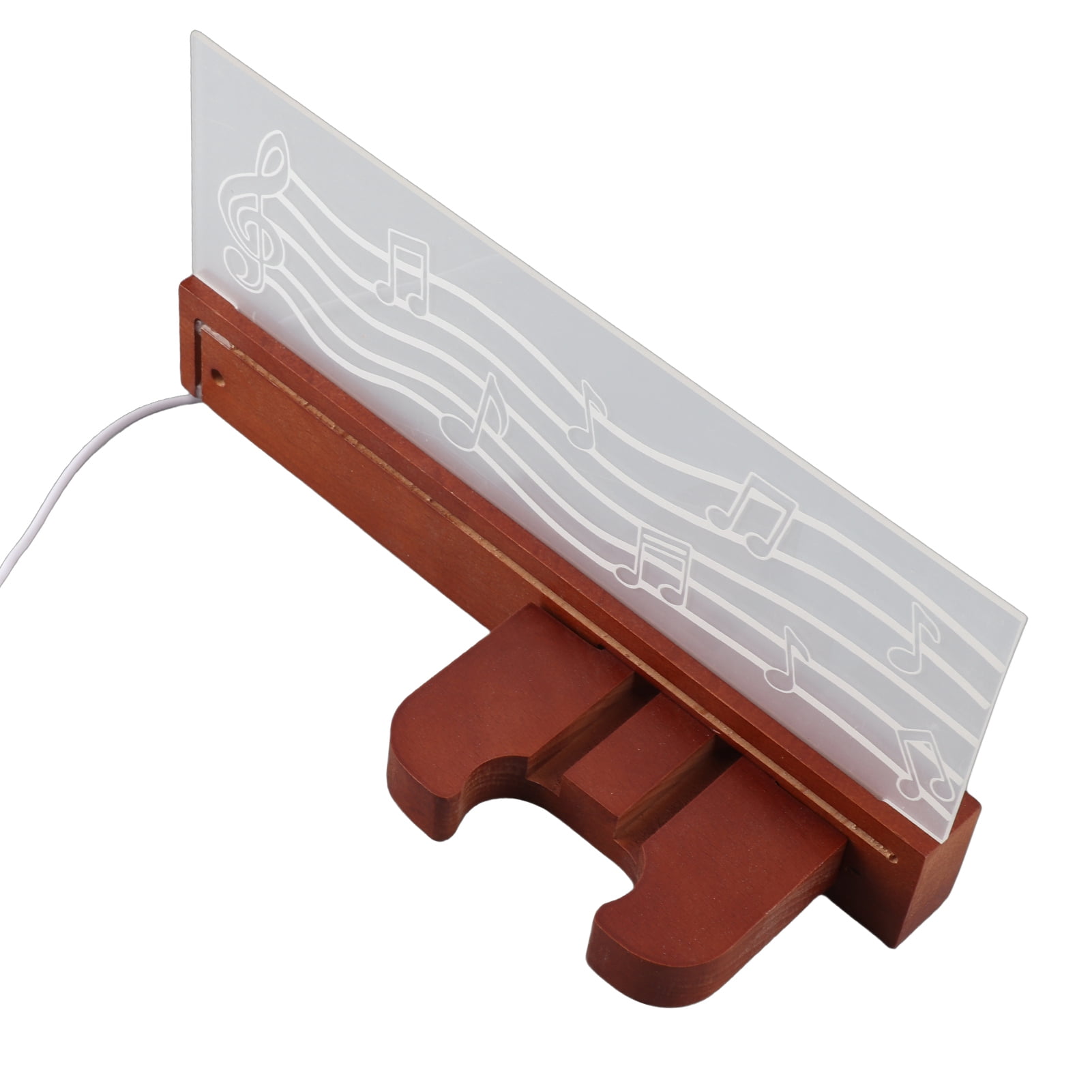 Riousery Light Up Guitar Stand Wall Mount Solid Wood Hanger with Pick Holder for Acoustic Electric Bass Ukulele Violin, Wooden Display (12.6 inches / 32 cm)