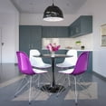 thumbnail image 5 of LeisureMod Cresco Molded 2-Tone Eiffel Base Dining Side Chair in White Purple Set of 4, 5 of 8