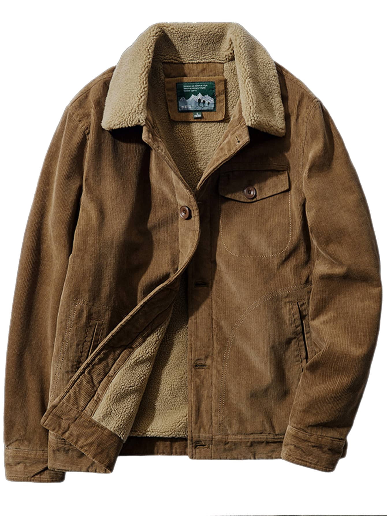 Teddy Lined Corduroy Jacket XXL 
