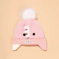thumbnail image 2 of Penkiiy Baby Hats Baby Winter Hat Winter Baby Boys Girls Pattern Knitted Windproof Warmth Ear Protection Children Hat Pink Hat for M, 2 of 2