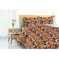 thumbnail image 3 of Ambesonne Floral Down Alternative Quilt Comforter, Pattern of Realistic Flowers, King, Marigold Ivory and Aqua, 3 of 5