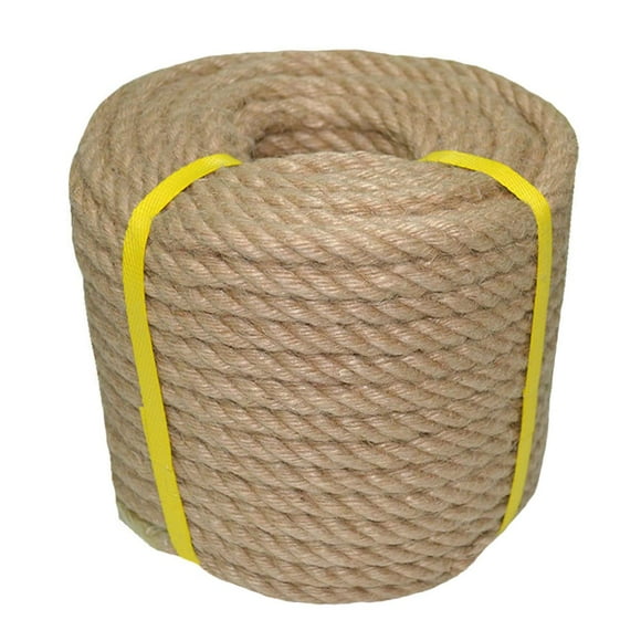 Natural Jute Rope Hemp Rope (1/2 in x 50 ft) Strong Jute Twine for Crafts Gardening Hammock Decorating