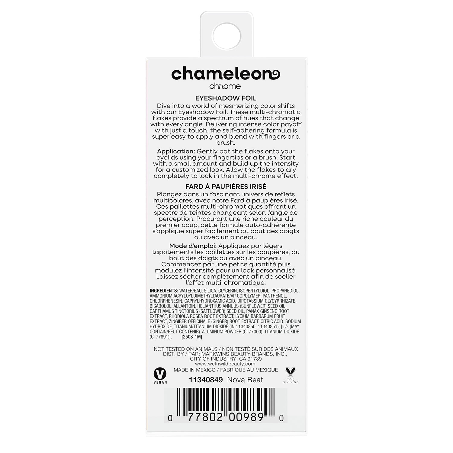 Wet n Wild Chameleon Chrome Eyeshadow Foil, Nova Beat, 0.1 FL oz