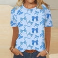 thumbnail image 2 of Camisetas Casuales de Manga Corta con Cuello de Tripulación Impresa de San Valentín Tee Gráfica Ligera Top 95% Poliéster 5% Elastano para el Uso Diario, Camiseta de Moda Cómoda, 2 of 8