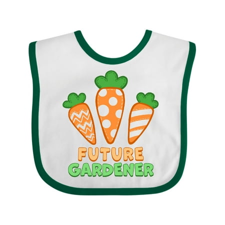 

Inktastic Future Gardener with Cute Carrots Gift Baby Boy or Baby Girl Bib