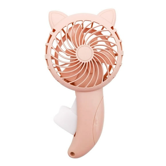 Lindo Ventilador De Presión Manual Con Orejas De Gato De Dibujos Animados, Ventilador De Refrigeración Portátil Y Liviano Para Viajes, Actividades Al Aire Libre, Compacto Y