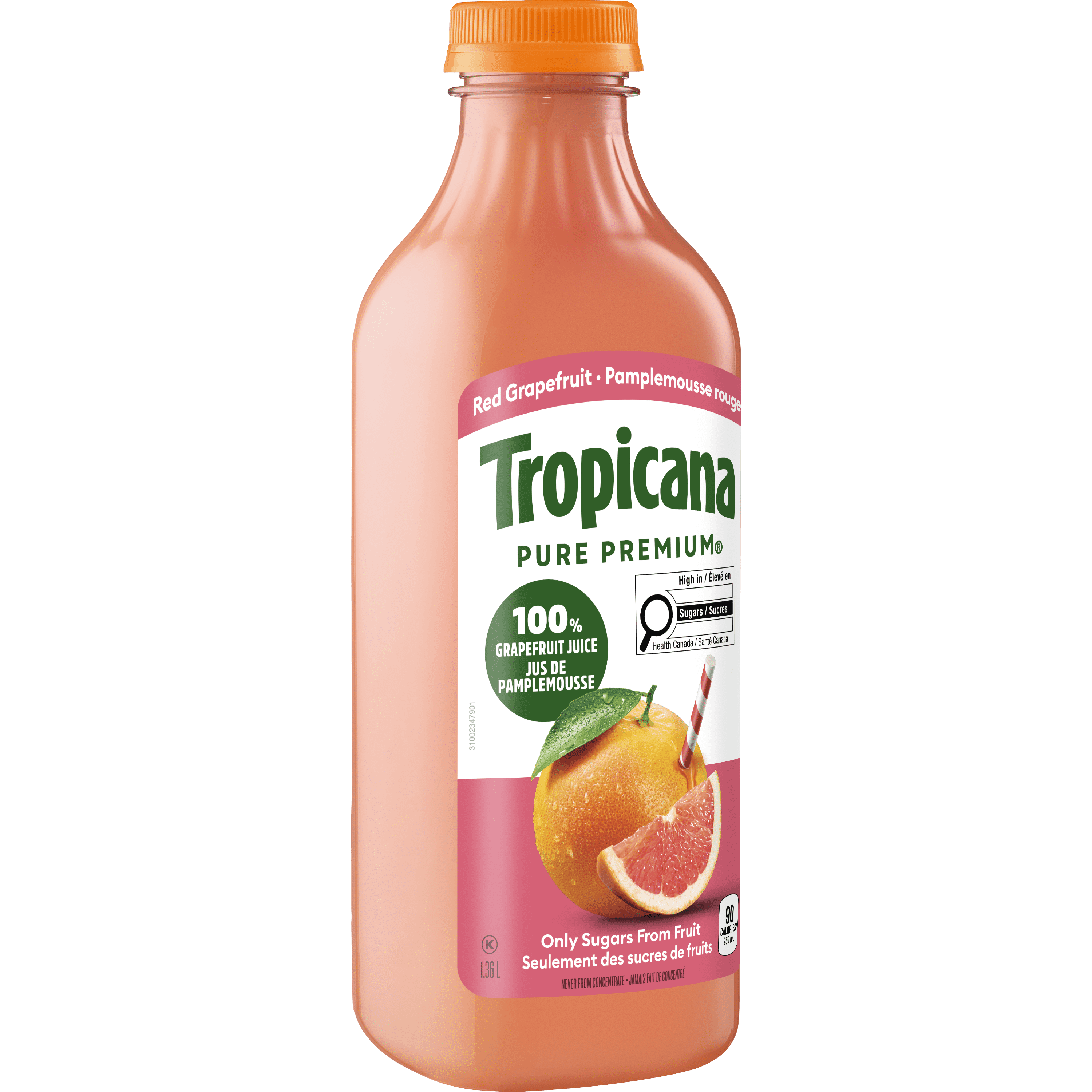 Jus Tropicana Tropicana Pur A 100 % Jus De Pamplemousse rose , 1.36L