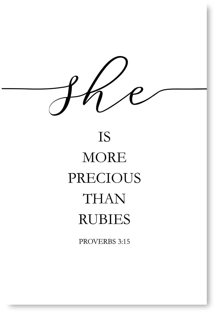 Awkward Styles She is More Precious than Rubies Unframed Poster Bible