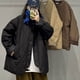 thumbnail image 4 of Chaquetas para mujer Otoño Diseño de rana rómbica sólida Prendas de abrigo Cárdigans de manga larga de gran tamaño Abrigos vintage casuales Tops de mujer, 4 of 4