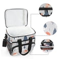 thumbnail image 6 of FORMRS Insulated Cooler Bag 24 Cans Capacity Soft Leakproof Lunch Box with Side Pockets, Gray Cartoon Houses, 6 of 7
