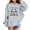 Grey, variant on Girls Long Sleeve Hooded Sweatshirt Casual Pullover With Print Soft Lined Jacket Top For Play And Everyday Wear Youth Sizes In Various Cute Designs caps Jacket