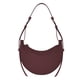 thumbnail image 1 of Bolso bandolera/de hombro en forma de media luna en color rojo burdeos con estampado lichi, en stock y listo para envío inmediato (versión de alta calidad)., 1 of 4
