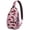 Polka Dot Lady, variant on Artistic Tiger Painting Sling Backpack, Wild Bengal Jungle Animal Pattern Crossbody Bag with Tribal Design, Ideal for Travel Hiking Adventure