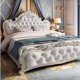 thumbnail image 4 of Queen Luxury Aesthetic Bed Under Storage King Size Salon Bedroom Twin Bed Modern Wood Leather Letto Matrimoniale Room Furniture My Lux Decor Round, 4 of 8