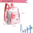 thumbnail image 3 of Mochila transparente Fomaris Pink 41x15x30 cm de gran capacidad, 3 of 8