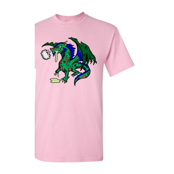 Zombie Dragon Undead Animals Adult DT T-Shirt Tee