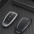 thumbnail image 1 of HUGFEGWE Premium Soft TPU 360 Degree Full Protection Key Shell--Key Fob Cover Case Compatible with Hyundai Sonata Santa fe Tucson Keyless Entry Smart Key(Smoke Color) U2536-21583, 1 of 5