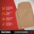 thumbnail image 4 of Motor Trend 3-Row Heavy Duty Rubber Floor Mats & Liners for Car SUV Van, Front 2nd & 3rd Row Durable Polymerized Latex Full Interior Protection, Extra-High Ridgeline Design, Beige, 4 of 10