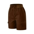 thumbnail image 5 of adviicd Women's Hiking Cargo Shorts Quick Dry Lightweight Summer Shorts for Women Travel Outdoor,Coffee S, 5 of 6