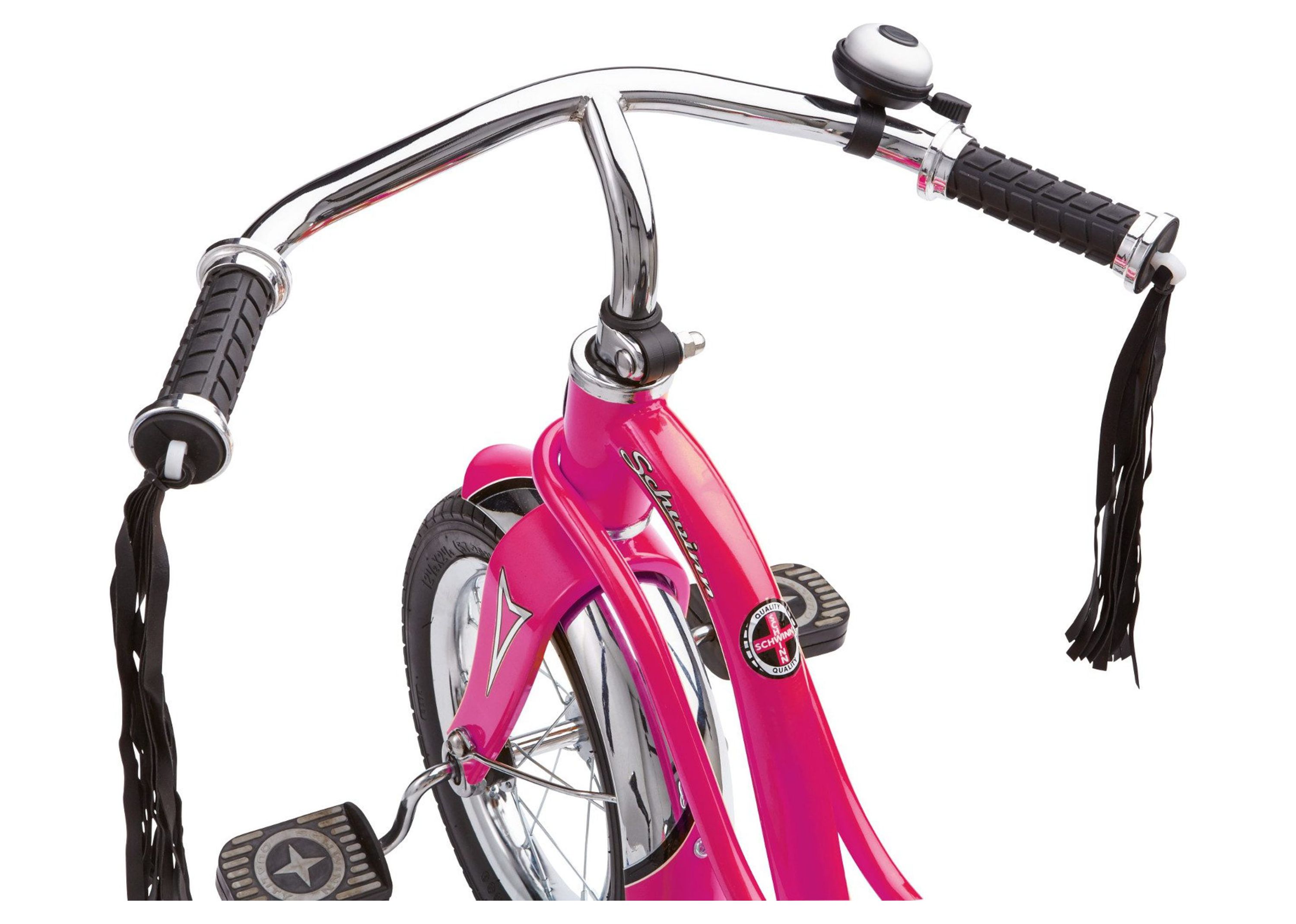 Schwinn Roadster Retro-Style Tricycle, 12-inch front wheel, ages 2 - 4, hot pink - image 4 of 7
