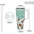 thumbnail image 5 of 40 oz Christmas Tumbler with Handle and Straw, Stainless Steel Insulated Snowman Tumbler 40 oz, Reusable Xmas Snowman Cup with Leak Proof Lid, Christmas Gifts for Women, 5 of 6