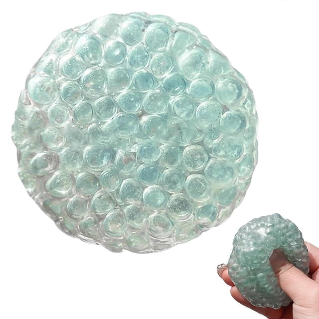 Noisy Stress Ball Clear Squishy Sensory Toy for Anxiety Relief, Fun Gift for Adults & Kids