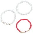 thumbnail image 1 of Femmes Perles Bracelets Mode - 3PCS Délicate Fausse Perle Bracelet Boho Bracelets, 1 of 4