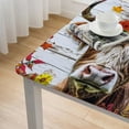 thumbnail image 5 of WYYP Cow Flower Crown Field of Flowers Square Tablecloth Great for Home Kitchen Parties Holiday Dinner 100% Polyester Fiber 46*46, 5 of 8