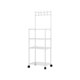 thumbnail image 2 of Estantería de cocina multicapa con estante de almacenamiento | Organizador de suelo para el hogar con ruedas | Carrito utilitario de plástico y acero para baño, sala de estar y organización del hogar, 2 of 6