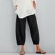 thumbnail image 1 of WILLBEST Pantalones Casuales Cómodos para Mujer: Estilo Harén Holgado de Lino con Cintura Elástica y Bolsillos para Uso Diario. Extra Grande, 1 of 4