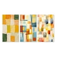 thumbnail image 2 of Designart "Retro Cubism Abstract Composition I" Modern Midcentury Wall Art Set Of 3 - Abstract Midcentury Gold Canvas Set For Living Room Decor, 2 of 6