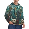 thumbnail image 2 of Honeii Baroque Floral Still Life Pattern Mens Hoodies Men's Loose Sleeve Sweatshirt,Pullover Hooded Sweatshirt for Men,Essentials Hoodie-4X-Large, 2 of 7