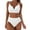 White, variant on TOWED22 Women's High Waisted Bikini Sets Two Piece Swimsuit Tummy Control Bathing Suit V Neck Swimwear Swim Suit（AG,L）