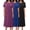 Black,blue,purple, variant on Ekouaer Short Sleeve House Dress for Women Moo Moo Night Gown 3 Pack Long Nightgowns Floral Print Nightshirt