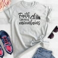 thumbnail image 2 of Faith Can Move Mountains Shirt, Unisex Women's Men's Shirt, Religious Christian Motivational Spiritual Tee, Heather Ash, XX-Large, 2 of 6