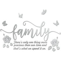 3D Acrylic Family Mirror Stickers Wall Decals Removable Motivational Quotes DIY Butterfly Wall Art Self Adhesive for Home Livingroom Bedroom Decoration BathroomSilver Silver