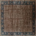 thumbnail image 1 of Ahgly Company Indoor Square Oriental Turquoise Blue Industrial Area Rugs, 8' Square, 1 of 4
