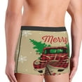 thumbnail image 3 of Goofa Christmas Vintage Red Truck Printed Men's Boxer Briefs Underwear, Moisture-Wicking Underwear, Trunk,Soft and Breathable Cotton Underwear-Large, 3 of 9
