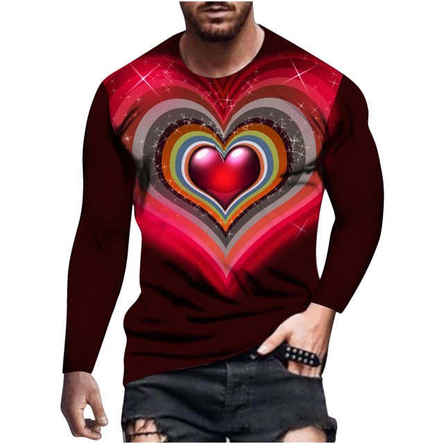 Camiseta de diario unisex para hombre Estampados gráficos en 3D Tops de manga larga Casual Bloue Pompotops oipoqjl5380