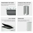 thumbnail image 5 of Dimedeal 18LBS Portable Twin Tub Washing Machine, Small Waher with 1 Drying Rack and 10 Hangers, Mini Compact Laundry Machine with Spinner, Mini Washer for Dorms, Apartment, 5 of 8