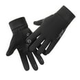 thumbnail image 4 of Guantes de invierno antideslizantes con dedos con pantalla táctil para pescar, esquiar, conducir, nieve Negro L, 4 of 8