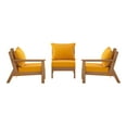 thumbnail image 2 of WestinTrends Avalon Outdoor Patio HDPE Sectional Sofa with Patio Cushions, Teak/Yellow, 2 of 6